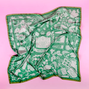 Gardening in Silk and Linocut — The Highgrove Celebrated Scarf